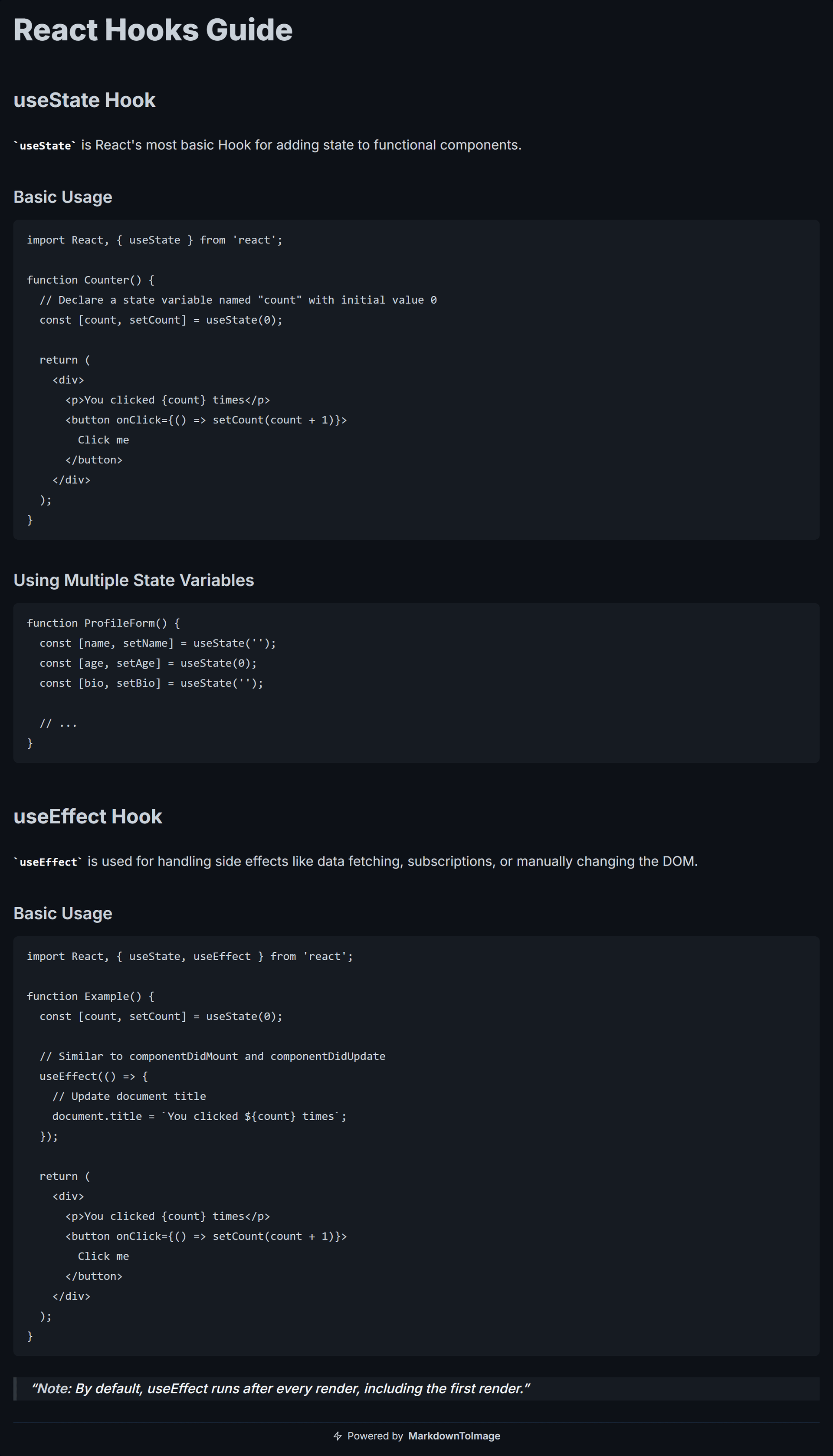 Markdown To Image Converter | Markdown, Code & README | MarkdownToImage