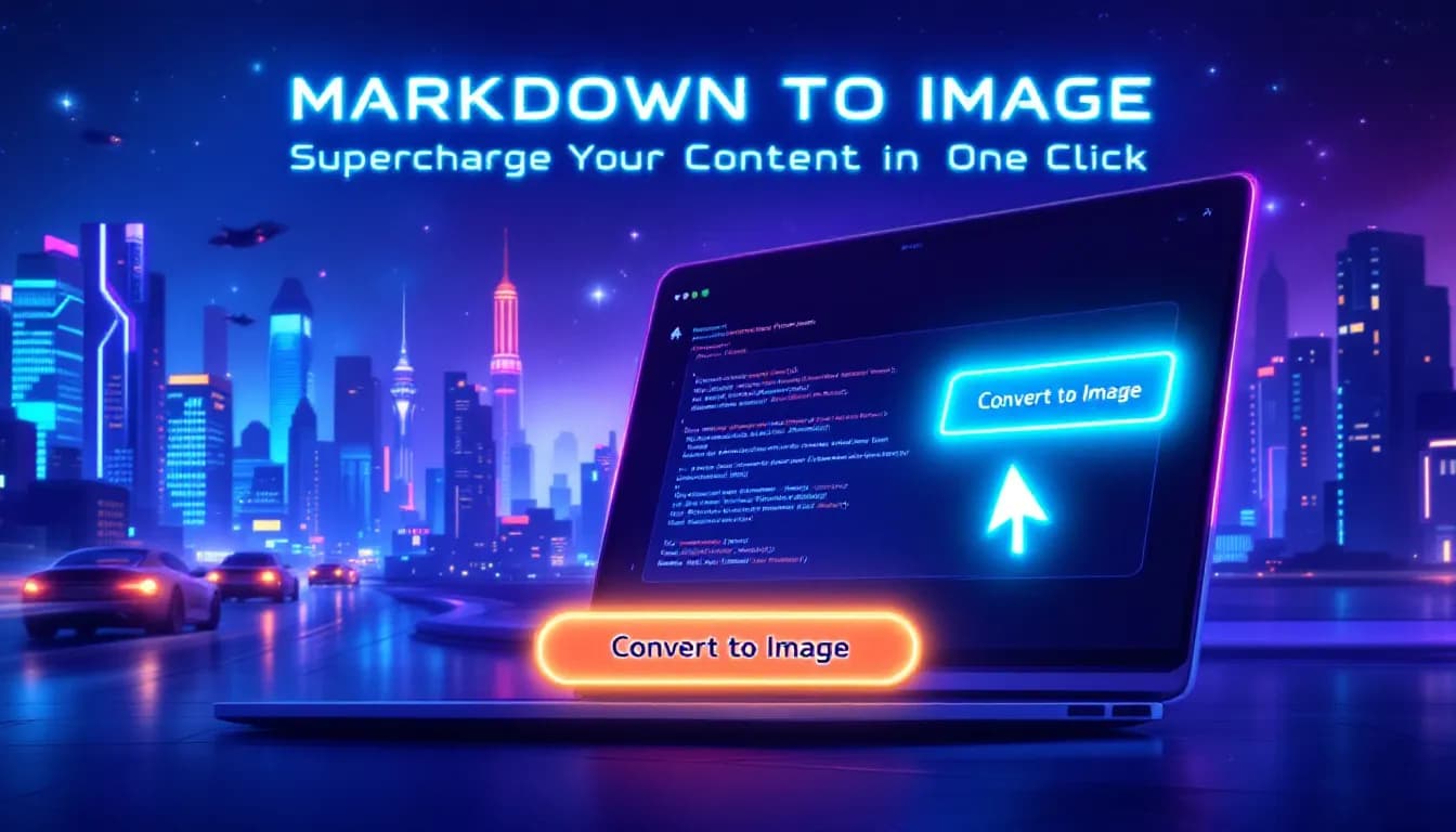 Markdown to Image - Supercharge Your Content with One Click